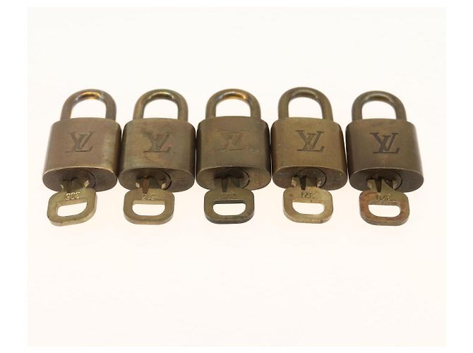 LOUIS VUITTON Set di 5 Lucchetti in Metallo Dorato LV Auth 173288 D'oro - vista 5