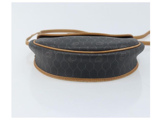 Christian Dior Bolso de hombro de lona de panal PVC negro y dorado Auth BA11669 - vista 5