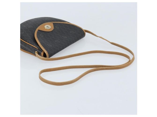 Christian Dior Bolso de hombro de lona de panal PVC negro y dorado Auth BA11669 - vista 7
