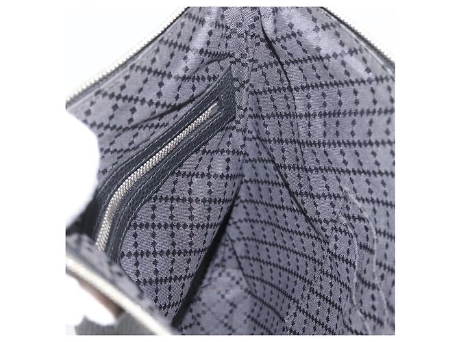 Borsa a Spalla in Pelle Nera e Argento GUCCI 394915 Auth ka3437 Nero - vista 21