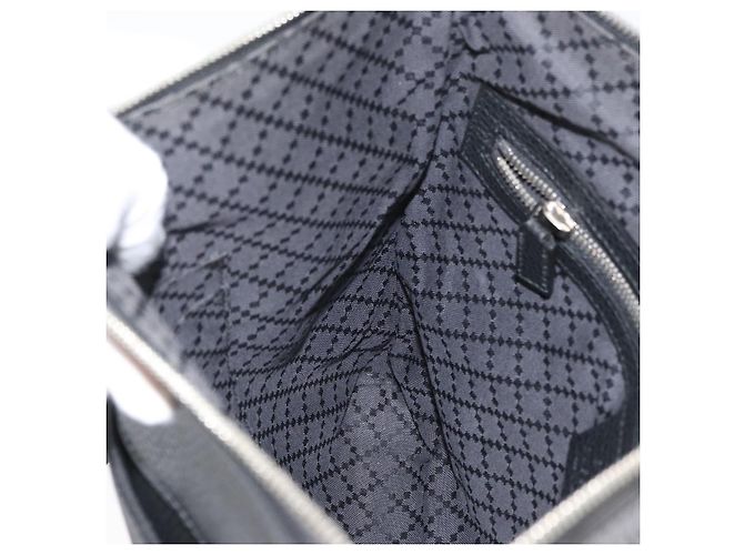 Borsa a Spalla in Pelle Nera e Argento GUCCI 394915 Auth ka3437 Nero - vista 22