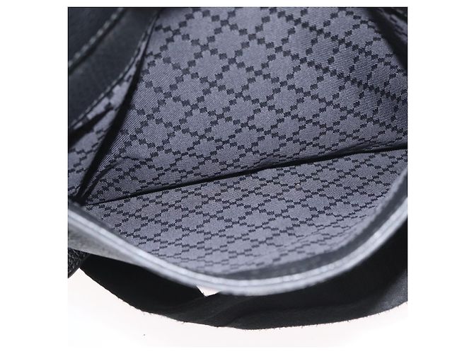 Borsa a Spalla in Pelle Nera e Argento GUCCI 394915 Auth ka3437 Nero - vista 25