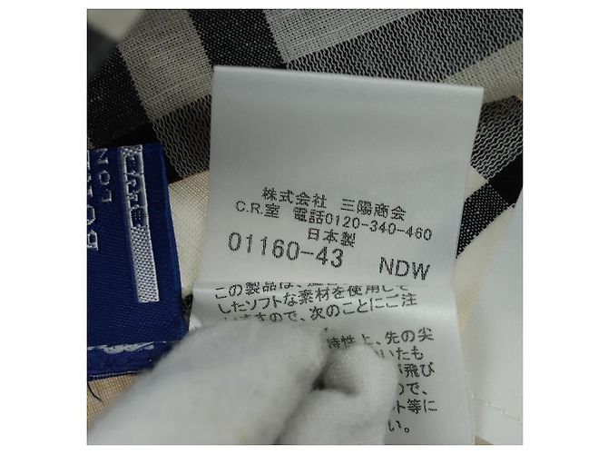 BURBERRY Nova Check Einteiler aus Canvas Elfenbein Auth LNZ730A Roh - Ansicht 12