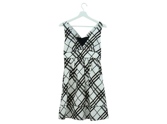 BURBERRY Nova Check Einteiler aus Canvas Elfenbein Auth LNZ730A Roh - Ansicht 2