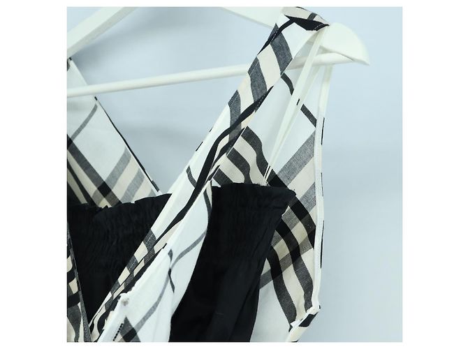 BURBERRY Nova Check Einteiler aus Canvas Elfenbein Auth LNZ730A Roh - Ansicht 5
