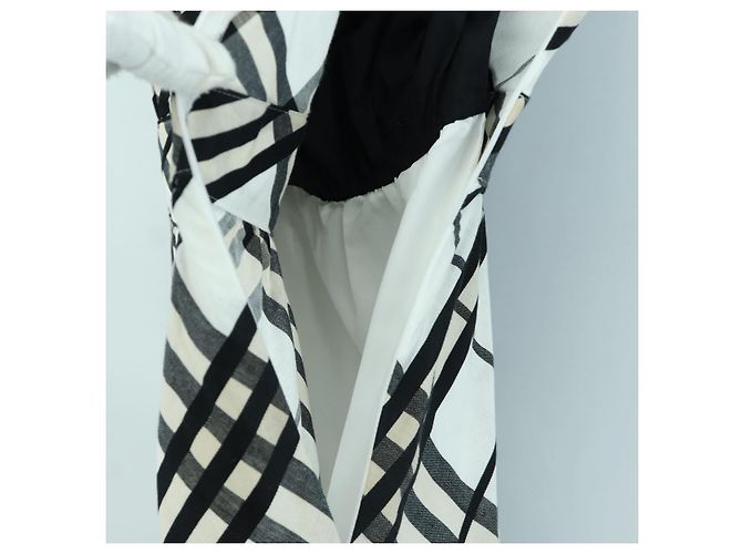 BURBERRY Nova Check Einteiler aus Canvas Elfenbein Auth LNZ730A Roh - Ansicht 6