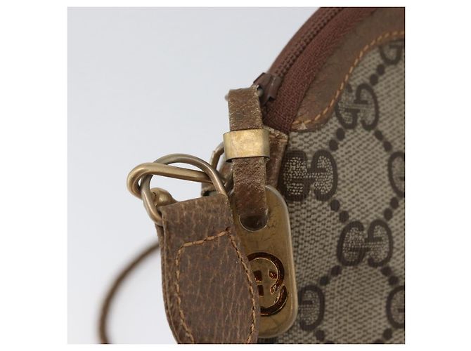 Gucci Borsa a Spalla GG Supreme PVC Beige Oro Auth SW2190 D'oro - vista 10