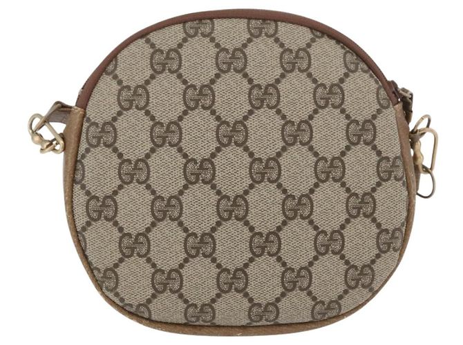 Gucci Borsa a Spalla GG Supreme PVC Beige Oro Auth SW2190 D'oro - vista 2