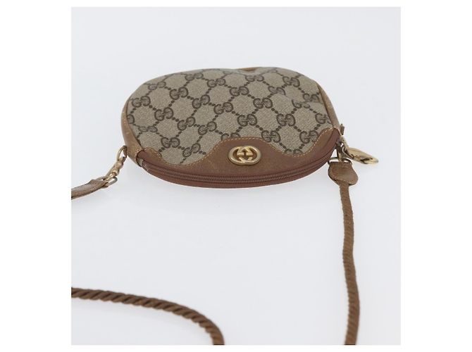Gucci Borsa a Spalla GG Supreme PVC Beige Oro Auth SW2190 D'oro - vista 6