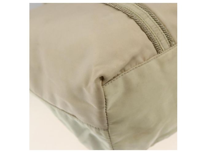 PRADA Borsa a mano in nylon beige argento autentica bs34100 - vista 16