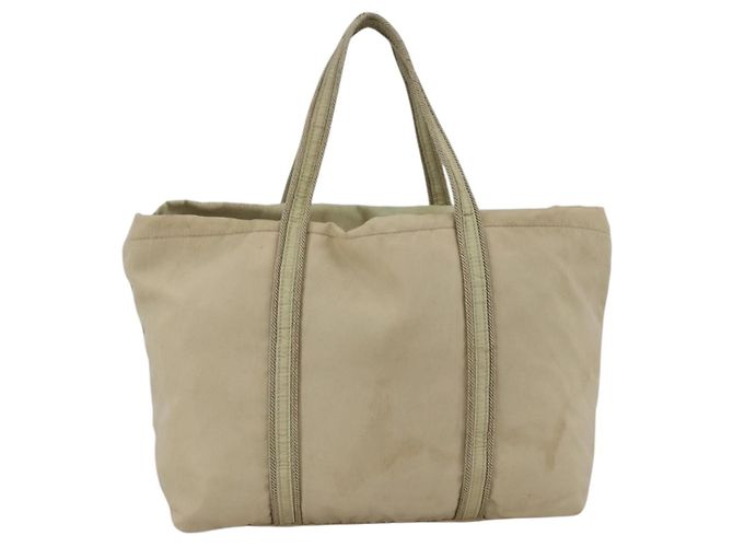 PRADA Borsa a mano in nylon beige argento autentica bs34100 - vista 2