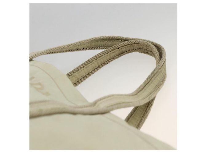 PRADA Borsa a mano in nylon beige argento autentica bs34100 - vista 8