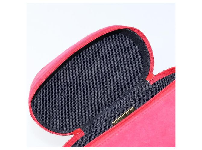 Borsa a Spalla con Catena Christian Dior in Pelle Scamosciata Rosa Oro Auth ARZ505A - vista 10