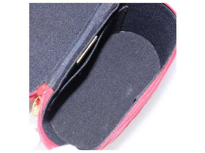Borsa a Spalla con Catena Christian Dior in Pelle Scamosciata Rosa Oro Auth ARZ505A - vista 11