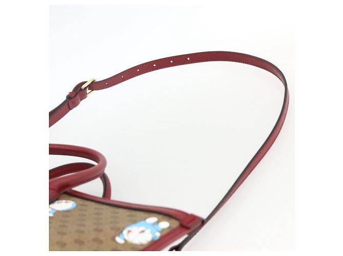 GUCCI GUCCI �~ Borsa Micro GG Supreme Doraemon PVC 2way Beige 653952 Auth ka3262SM D'oro - vista 15