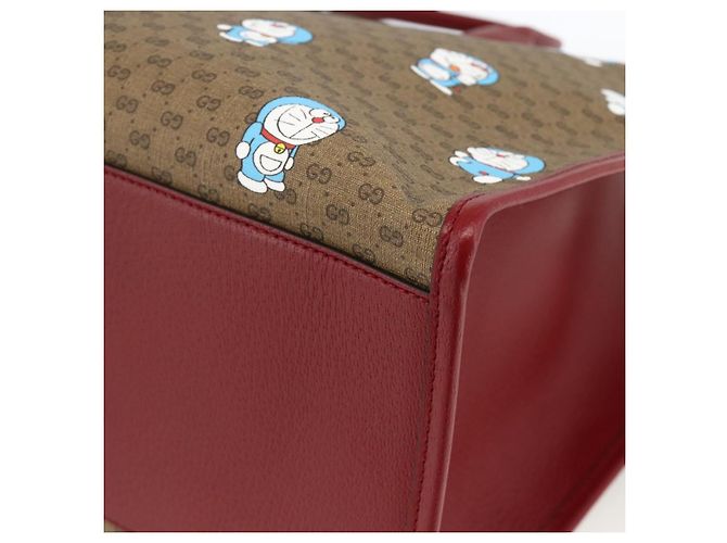 GUCCI GUCCI �~ Borsa Micro GG Supreme Doraemon PVC 2way Beige 653952 Auth ka3262SM D'oro - vista 17