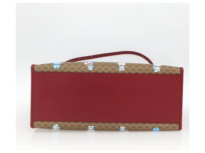 GUCCI GUCCI �~ Borsa Micro GG Supreme Doraemon PVC 2way Beige 653952 Auth ka3262SM D'oro - vista 5