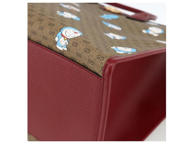 GUCCI GUCCI �~ Borsa Micro GG Supreme Doraemon PVC 2way Beige 653952 Auth ka3262SM D'oro - vista 9