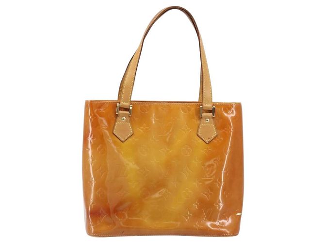 LOUIS VUITTON Borsa a Mano Monogram Vernis Houston Beige M91004 LV Auth LNZ785 - vista 13