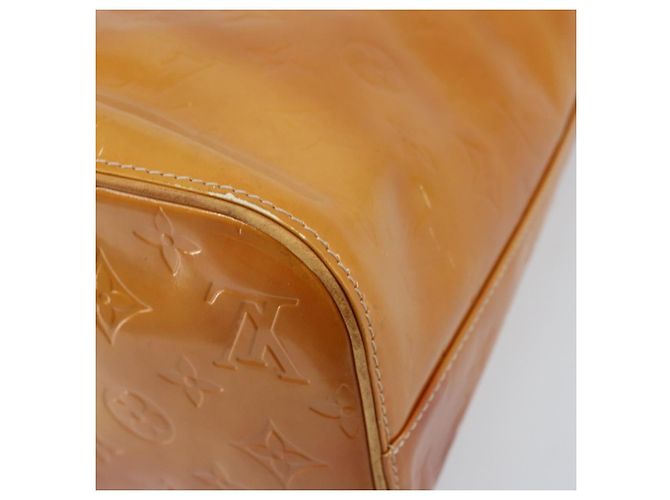 LOUIS VUITTON Borsa a Mano Monogram Vernis Houston Beige M91004 LV Auth LNZ785 - vista 16