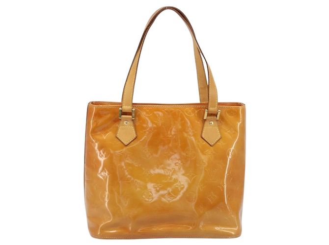 LOUIS VUITTON Borsa a Mano Monogram Vernis Houston Beige M91004 LV Auth LNZ785 - vista 2