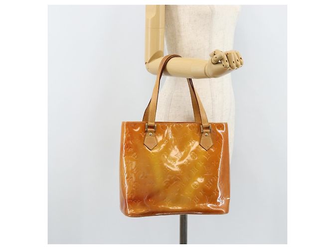 LOUIS VUITTON Borsa a Mano Monogram Vernis Houston Beige M91004 LV Auth LNZ785 - vista 26