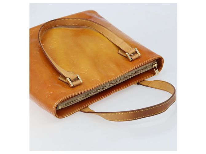 LOUIS VUITTON Borsa a Mano Monogram Vernis Houston Beige M91004 LV Auth LNZ785 - vista 6