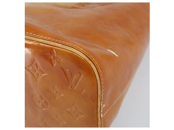 LOUIS VUITTON Borsa a Mano Monogram Vernis Houston Beige M91004 LV Auth LNZ785 - vista 8