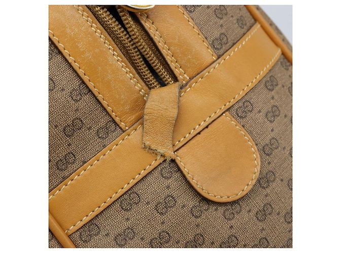 Borsa Sherry Line in PVC Micro GG Supreme Web di GUCCI 2way 002 115 0165 Auth fm5175 Beige D'oro - vista 10
