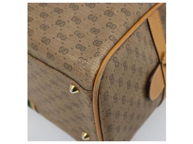 Borsa Sherry Line in PVC Micro GG Supreme Web di GUCCI 2way 002 115 0165 Auth fm5175 Beige D'oro - vista 16