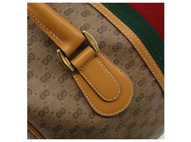 Borsa Sherry Line in PVC Micro GG Supreme Web di GUCCI 2way 002 115 0165 Auth fm5175 Beige D'oro - vista 19