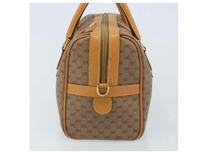 Borsa Sherry Line in PVC Micro GG Supreme Web di GUCCI 2way 002 115 0165 Auth fm5175 Beige D'oro - vista 3