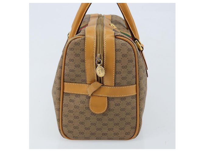 Borsa Sherry Line in PVC Micro GG Supreme Web di GUCCI 2way 002 115 0165 Auth fm5175 Beige D'oro - vista 4