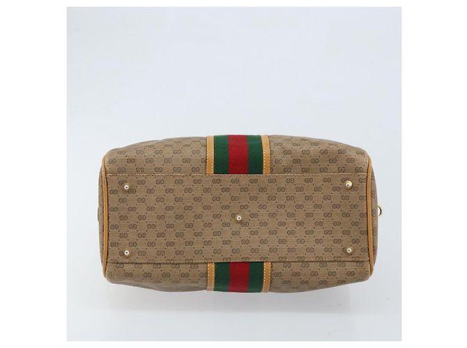 Borsa Sherry Line in PVC Micro GG Supreme Web di GUCCI 2way 002 115 0165 Auth fm5175 Beige D'oro - vista 5