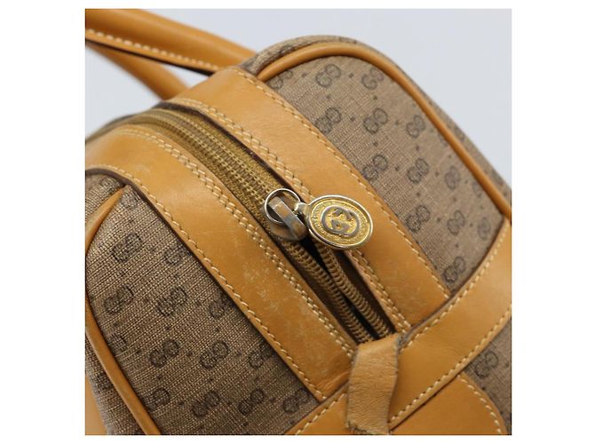 Borsa Sherry Line in PVC Micro GG Supreme Web di GUCCI 2way 002 115 0165 Auth fm5175 Beige D'oro - vista 9