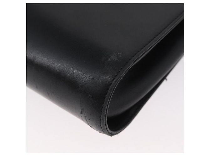 Borsa a Spalla Gancini in Pelle Nera e Oro Salvatore Ferragamo Auth LNZ598 Nero D'oro - vista 17