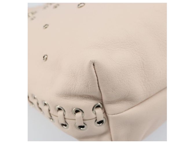 Borsa a mano in pelle Gancini Salvatore Ferragamo Rosa Argento Auth gh1927 - vista 14