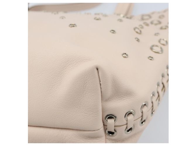 Borsa a mano in pelle Gancini Salvatore Ferragamo Rosa Argento Auth gh1927 - vista 15