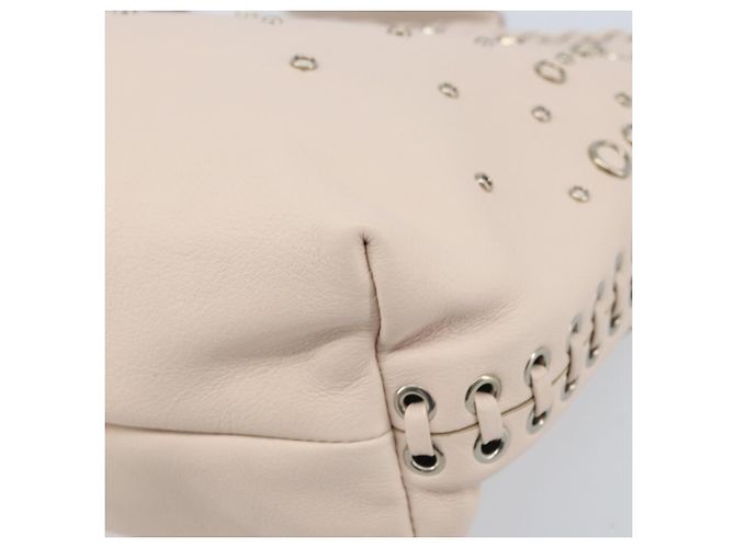 Borsa a mano in pelle Gancini Salvatore Ferragamo Rosa Argento Auth gh1927 - vista 9