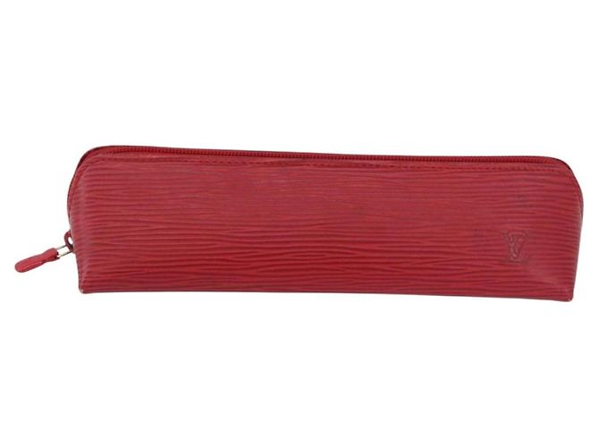 LOUIS VUITTON Trousse Crayons Epi Rouge M56547 LV Auth LNZ612 - vue 13
