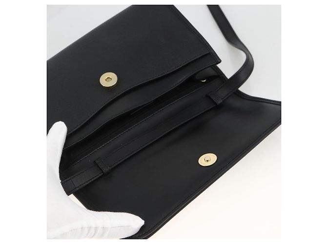 Borsa a Spalla in Pelle Nera e Oro GUCCI 004 115 3410 Auth BA11580 Nero D'oro - vista 10