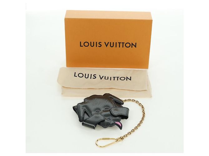 PORTACARNET DE PERRO LOUIS VUITTON Epi Negro M63897 LV Auth LNZ614SAM - vista 12