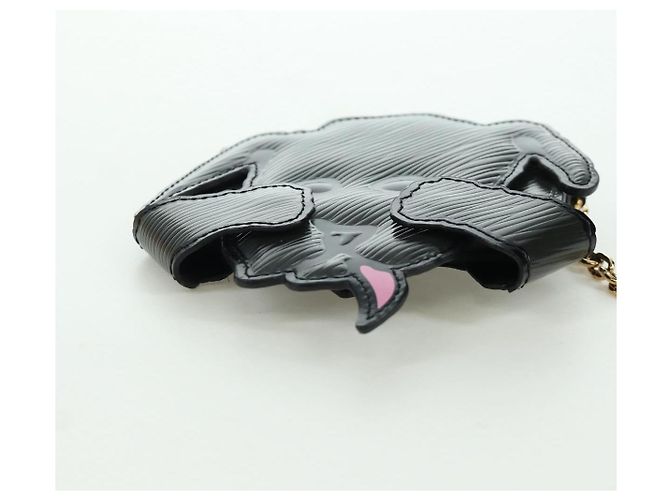 PORTACARNET DE PERRO LOUIS VUITTON Epi Negro M63897 LV Auth LNZ614SAM - vista 7