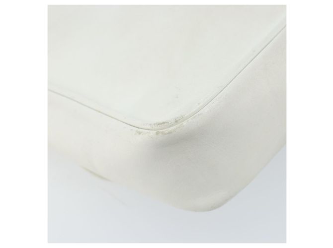 Céline Borsa a spalla in pelle CELINE Star Ball Chain Bianco Argento Auth LNZ806 - vista 16