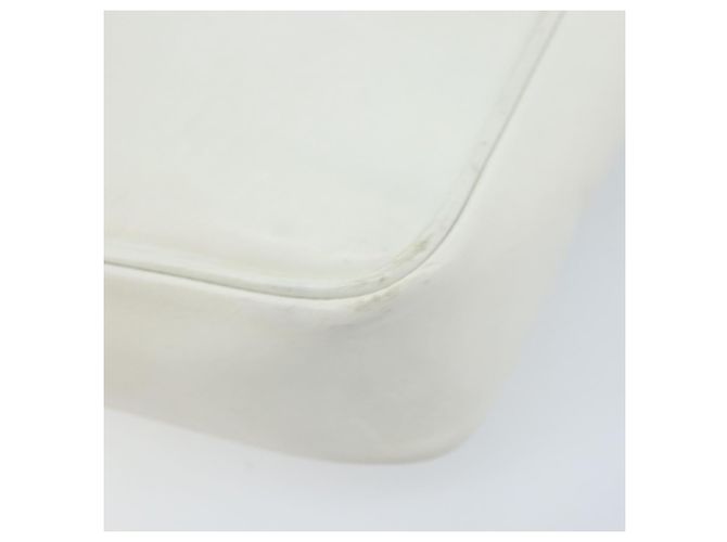 Céline Borsa a spalla in pelle CELINE Star Ball Chain Bianco Argento Auth LNZ806 - vista 9