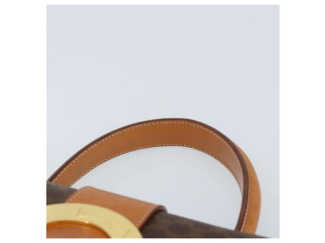 Céline Borsa a mano in tela Macadam CELINE PVC 2in1 oro marrone Auth ARZ616A D'oro - vista 14