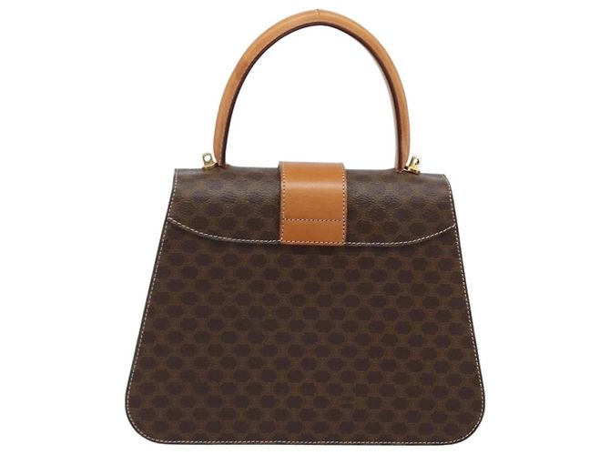 Céline Borsa a mano in tela Macadam CELINE PVC 2in1 oro marrone Auth ARZ616A D'oro - vista 2