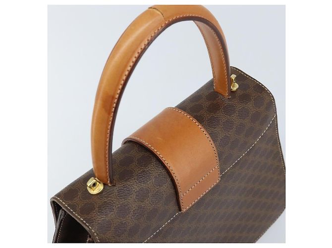 Céline Borsa a mano in tela Macadam CELINE PVC 2in1 oro marrone Auth ARZ616A D'oro - vista 6