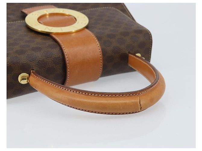 Céline Borsa a mano in tela Macadam CELINE PVC 2in1 oro marrone Auth ARZ616A D'oro - vista 7