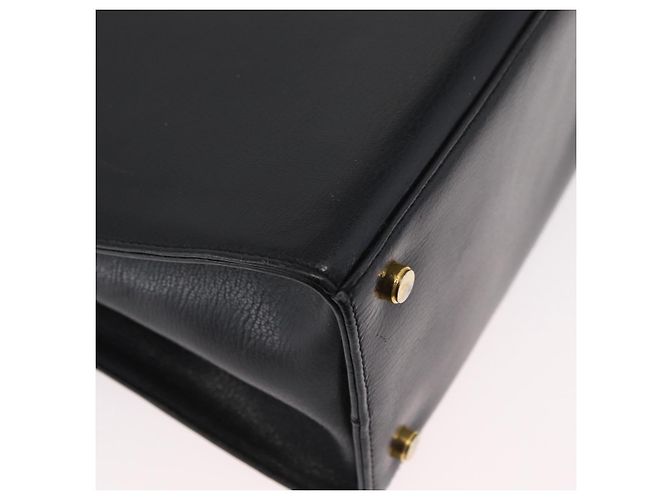 Borsa a Spalla Gancini in Pelle Nera e Oro Auth AMZ436 di Salvatore Ferragamo Nero D'oro - vista 16